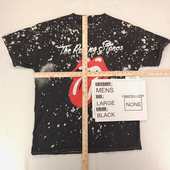 The Rolling Stones Band Crew Neck Short Sleeve T Shirt Mens Size Large L Black - Picture 5 of 9